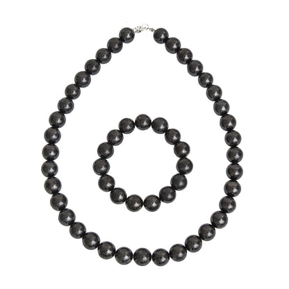 Parure in shungite – Perle sferiche da 12 mm