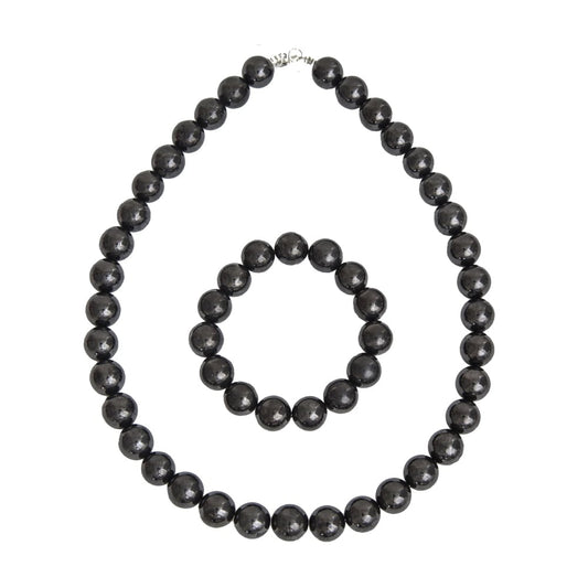 Parure in shungite – Perle sferiche da 12 mm