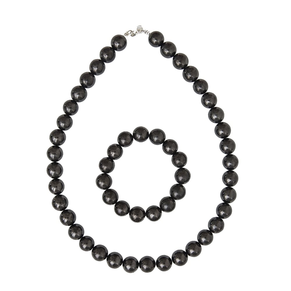 Parure in shungite – Perle sferiche da 12 mm
