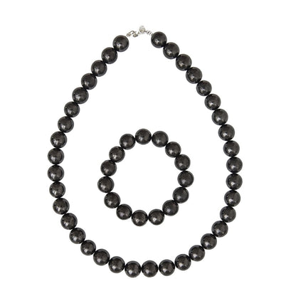 Parure in shungite – Perle sferiche da 12 mm