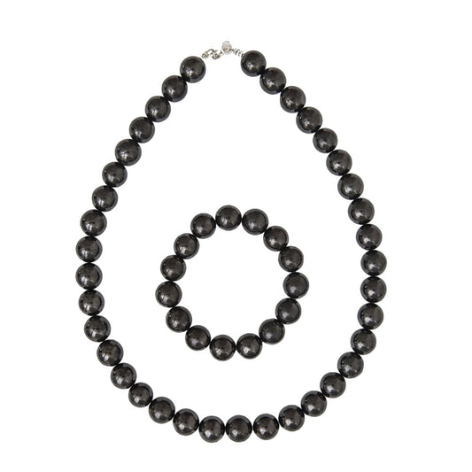Parure in shungite – Perle sferiche da 12 mm