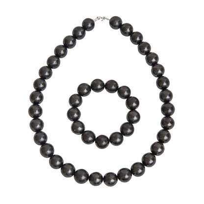 Parure in shungite – Perle sferiche da 14 mm