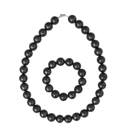 Parure in shungite – Perle sferiche da 14 mm