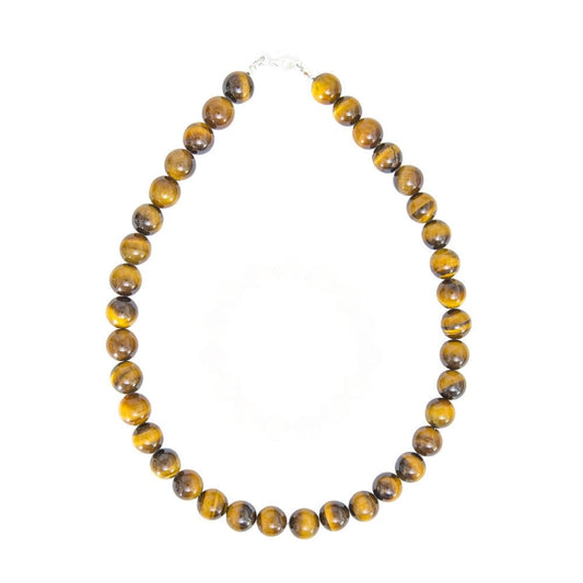 Collana in occhio di tigre – Perle sferiche da 12 mm