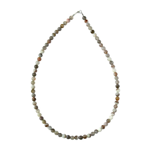 Collana in agata Botswana – Perle sferiche da 6 mm