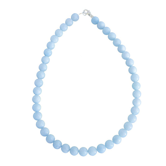 Collana in acquamarina – Perle sferiche da 10 mm