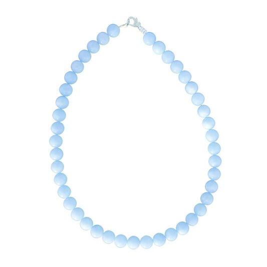 Collana in acquamarina – Perle sferiche da 10 mm