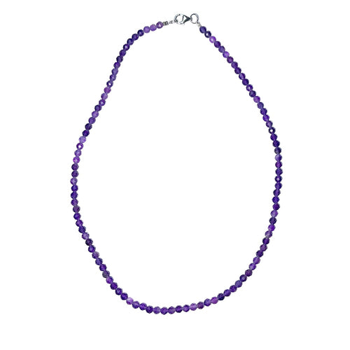 Collana in ametista – Perline sfaccettate 4 mm – 45 cm