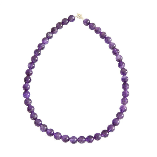 Collana in ametista – Perle sferiche da 10 mm