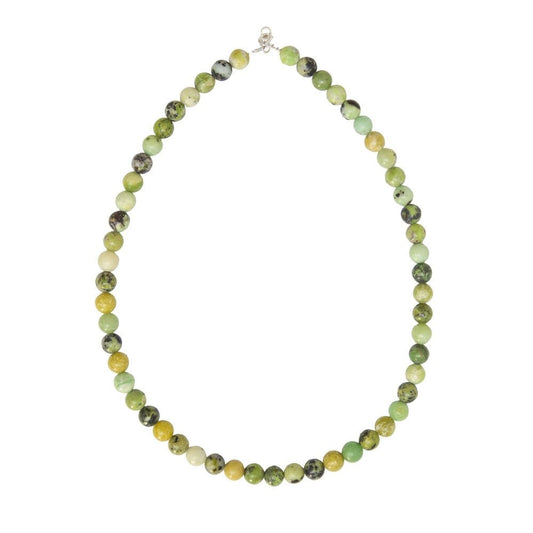 Collana in crisopale limone – Perle sferiche da 8 mm