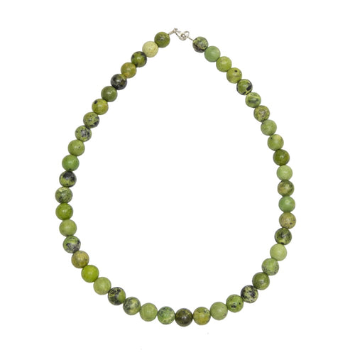 Collana in crisopale limone – Perle sferiche da 10 mm