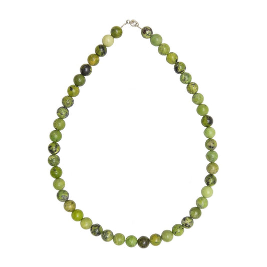 Collana in crisopale limone – Perle sferiche da 10 mm