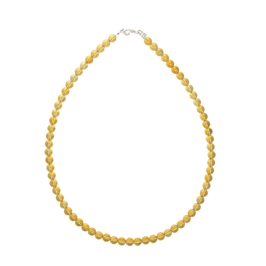 Collana in citrino – Perle sferiche da 6 mm