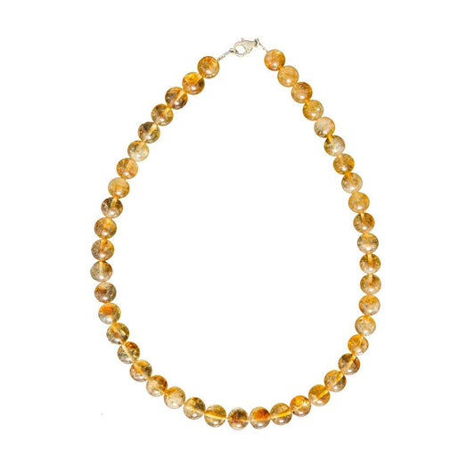 Collana in citrino – Perle sferiche da 10 mm
