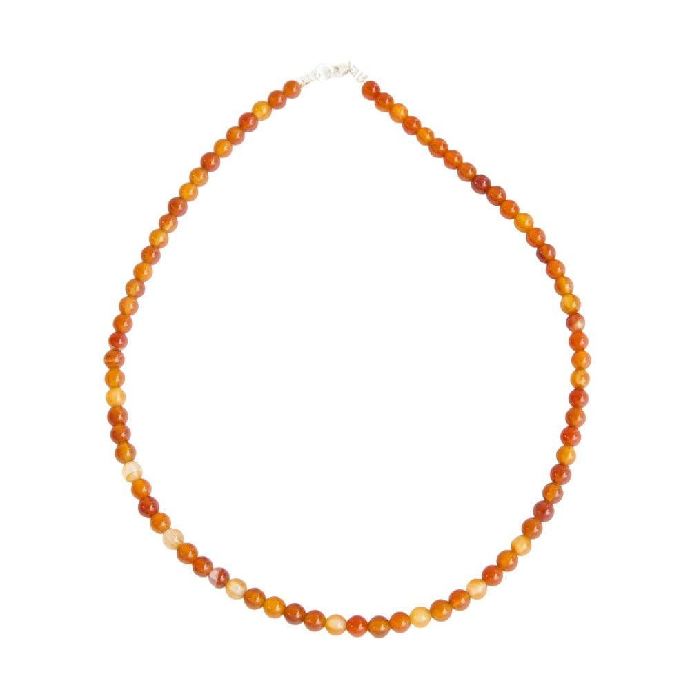 Collana in corniola – Perle sferiche da 6 mm