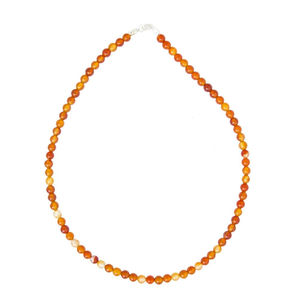 Collana in corniola – Perle sferiche da 6 mm