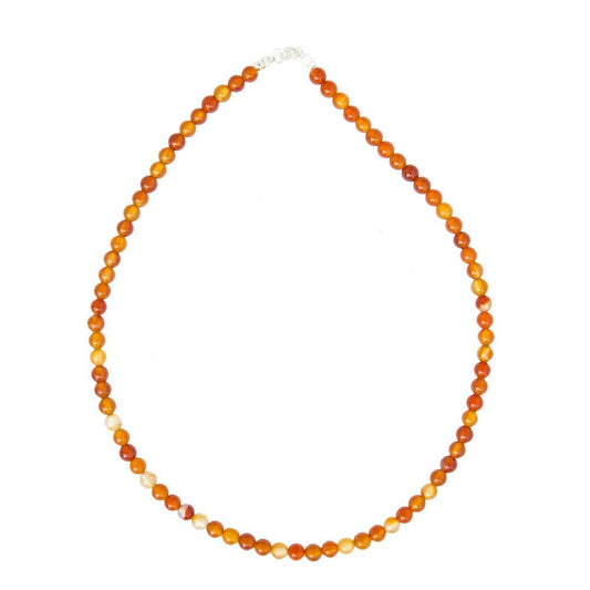 Collana in corniola – Perle sferiche da 6 mm