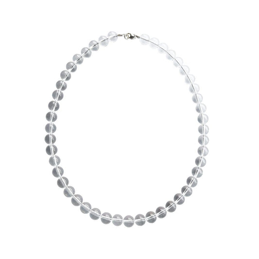 Collana in cristallo di rocca – Perle sferiche da 10 mm