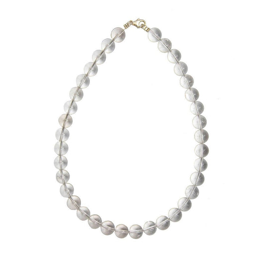 Collana in cristallo di rocca – Perle sferiche da 12 mm