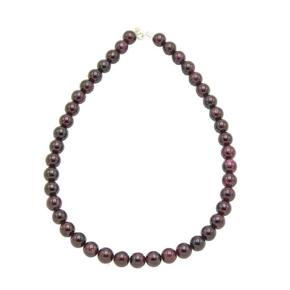 Collana in granato rosso – Perle sferiche da 10 mm