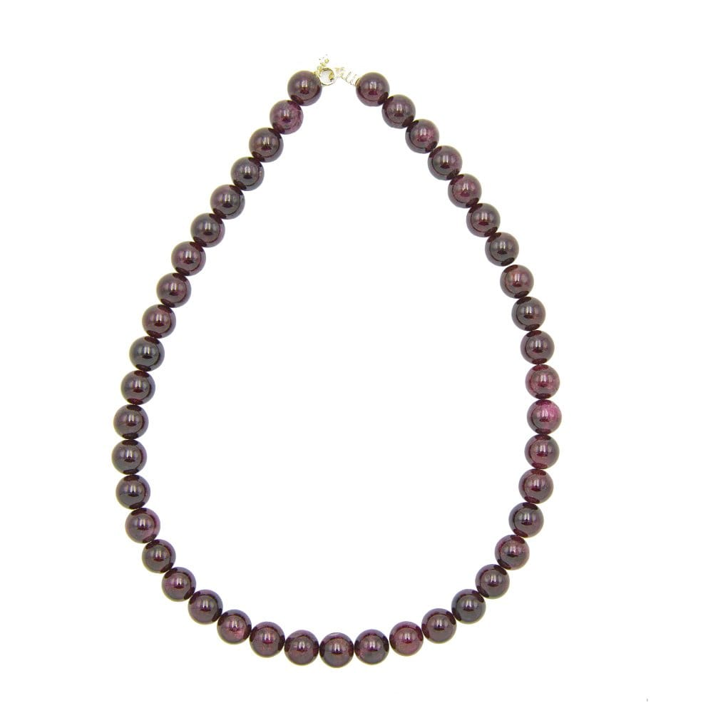 Collana in granato rosso – Perle sferiche da 10 mm