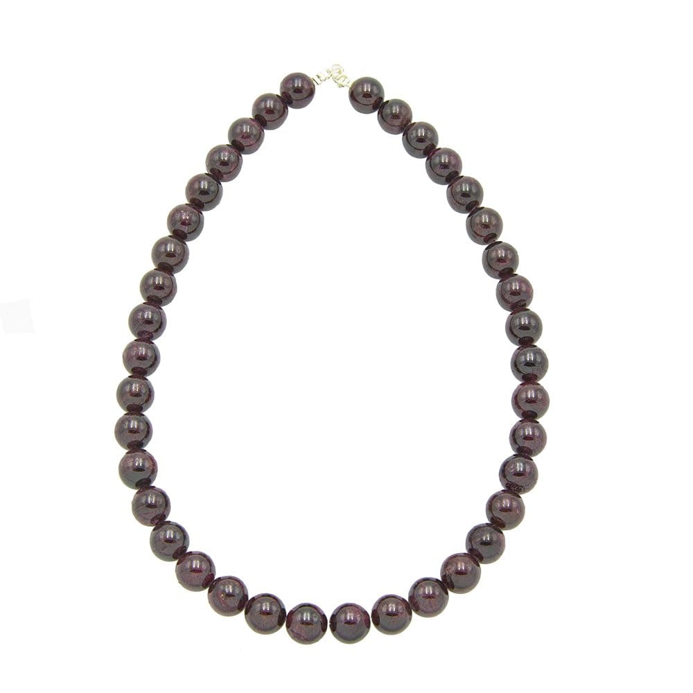 Collana in granato rosso – Perle sferiche da 12 mm