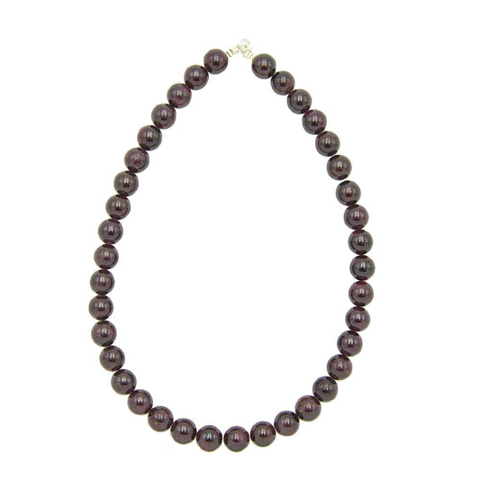 Collana in granato rosso – Perle sferiche da 12 mm
