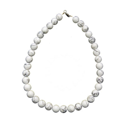 Collana in howlite – Perle sferiche da 12 mm