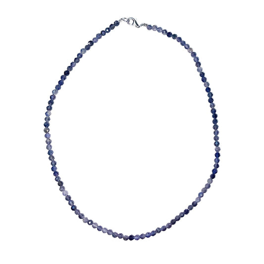 Collana in iolite – Perline sfaccettate 4 mm – 45 cm