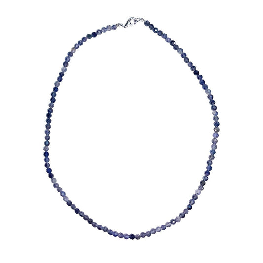 Collana in iolite – Perline sfaccettate 4 mm – 45 cm
