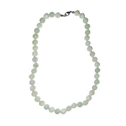 Collana in giada della Cina – Perle sferiche annodate 8 mm – 45 cm