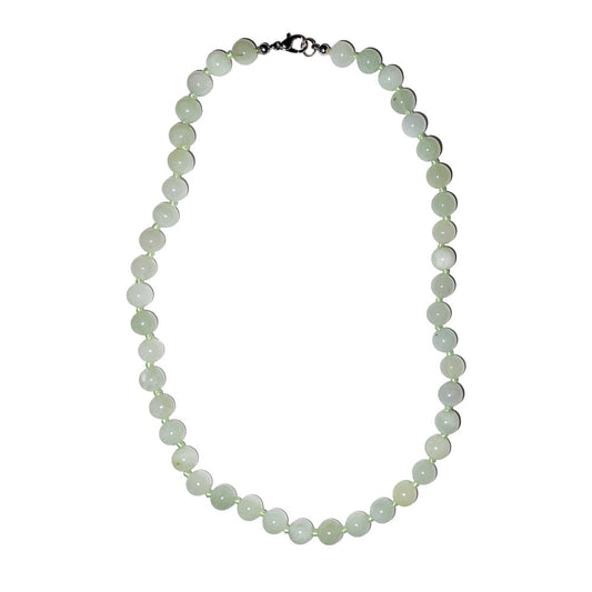 Collana in giada della Cina – Perle sferiche annodate 8 mm – 45 cm