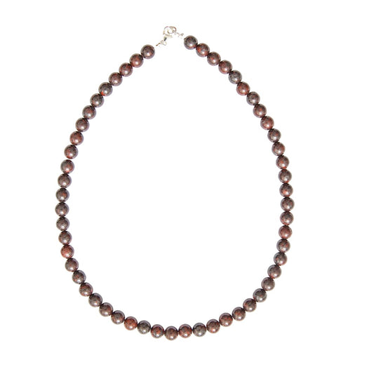 Collana in diaspro brecciato – Perle sferiche da 8 mm