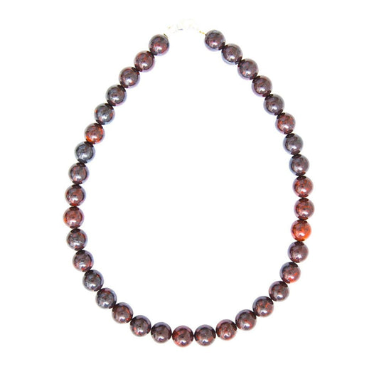 Collana in diaspro brecciato – Perle sferiche da 12 mm