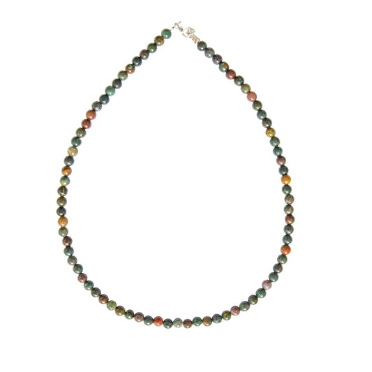 Collana in diaspro eliotropio – Perle sferiche da 6 mm