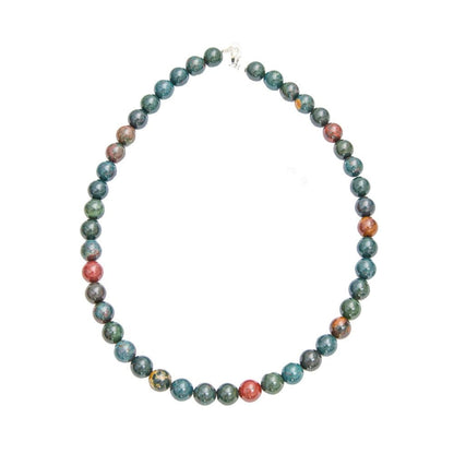 Collana in pietra di sangue – Perle sferiche da 10 mm
