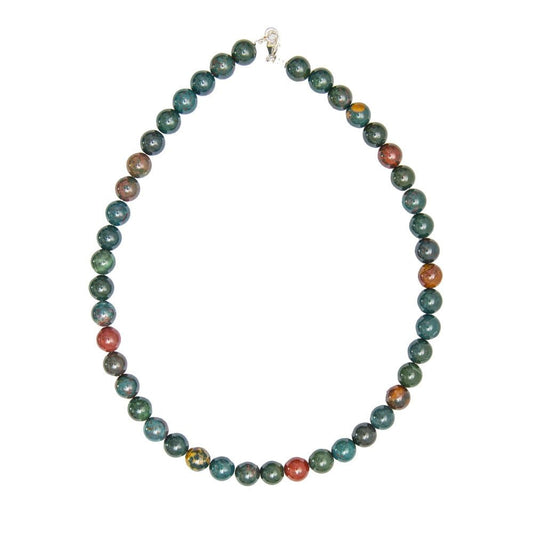 Collana in diaspro eliotropio – Perle sferiche da 10 mm