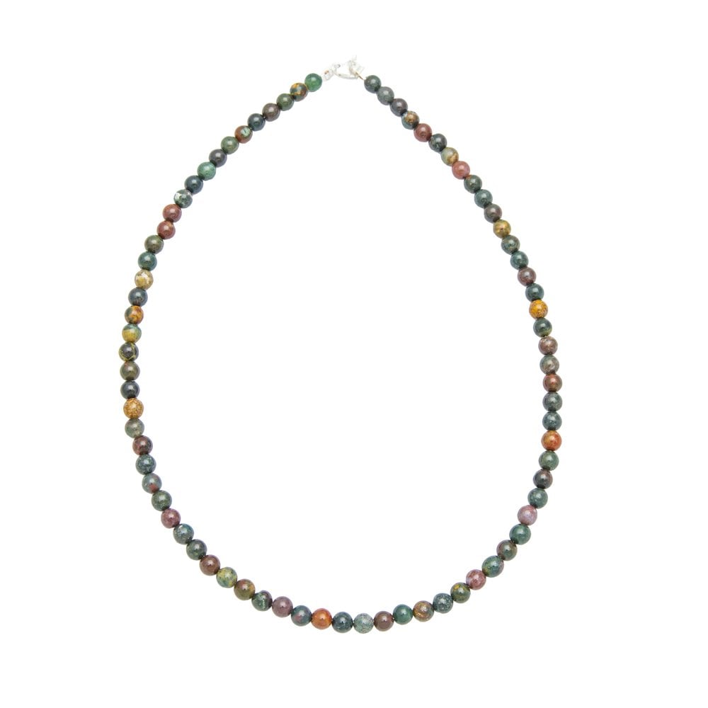 Collana in diaspro sanguigno – Perle sferiche da 6 mm
