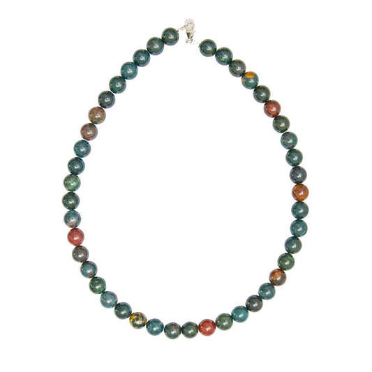 Collana in diaspro sanguigno – Perle sferiche da 10 mm
