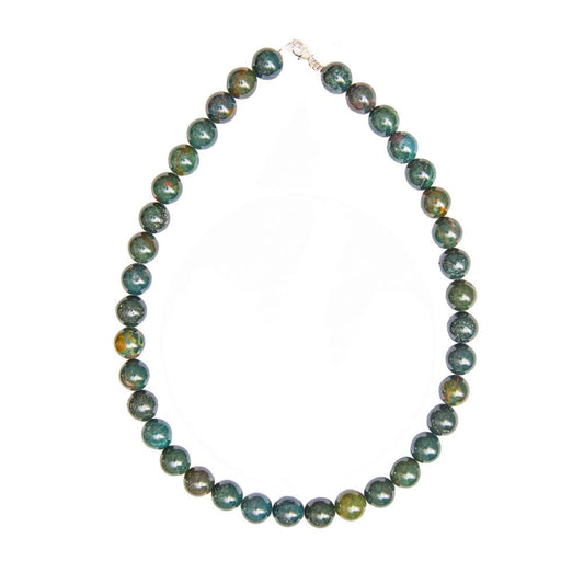 Collana in diaspro sanguigno – Perle sferiche da 12 mm