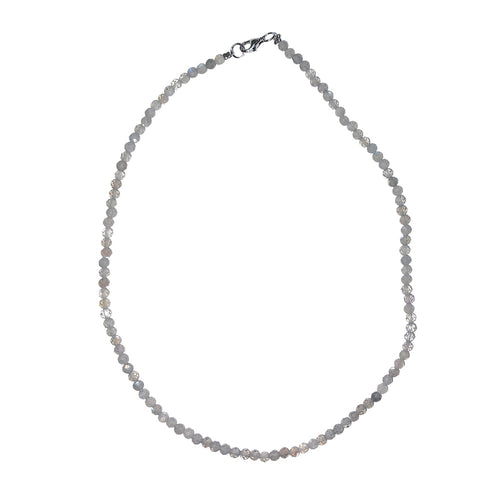 Collana in labradorite – Perline sfaccettate 4 mm – 45 cm