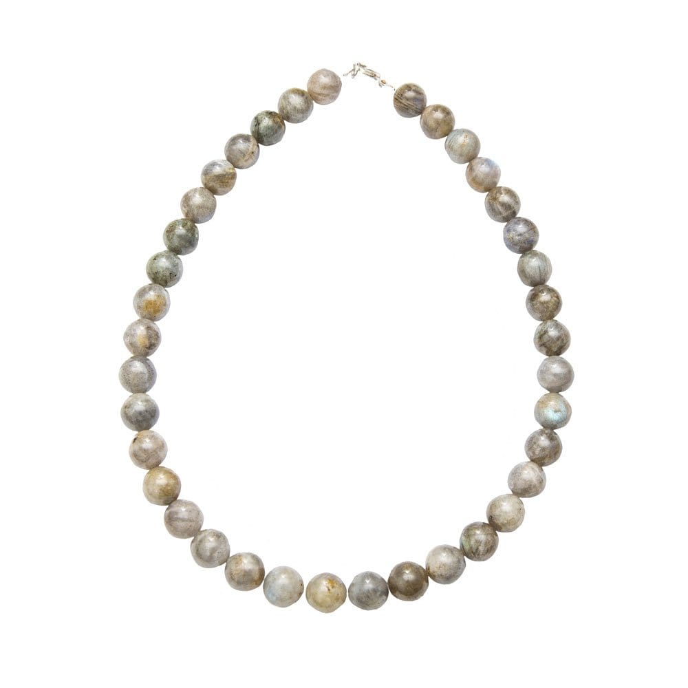 Collana in labradorite – Perle sferiche da 12 mm