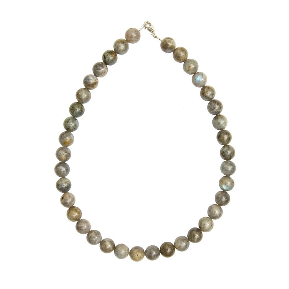 Collana in labradorite – Perle sferiche da 12 mm