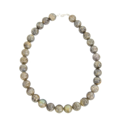 Collana in labradorite – Perle sferiche da 14 mm