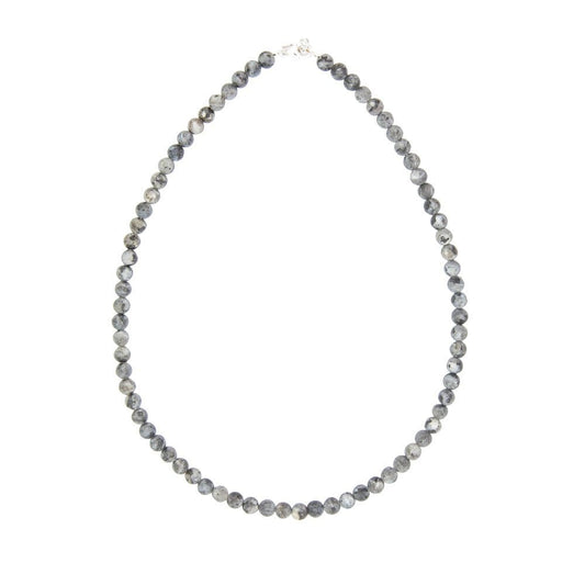 Collana in larvikite – Perle sferiche da 6 mm
