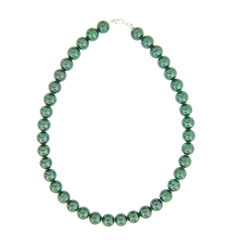 Collana in malachite – Perle sferiche da 12 mm