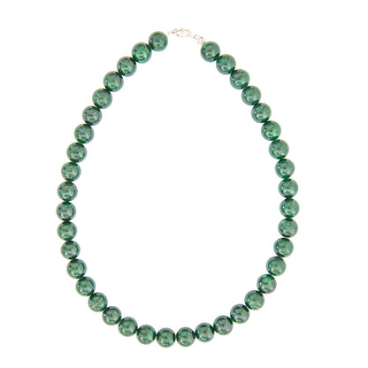 Collana in malachite – Perle sferiche da 12 mm
