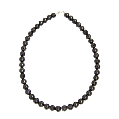 Collana in ossidiana nera – Perle sferiche da 10 mm
