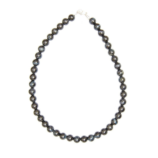 Collana in occhio di falco – Perle sferiche da 10 mm