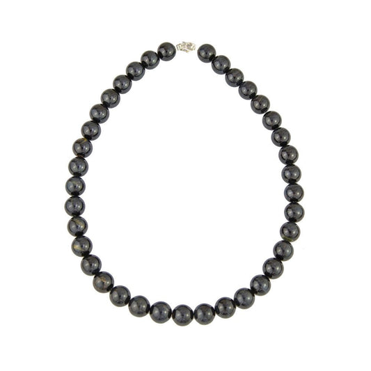 Collana in occhio di falco – Perle sferiche da 12 mm
